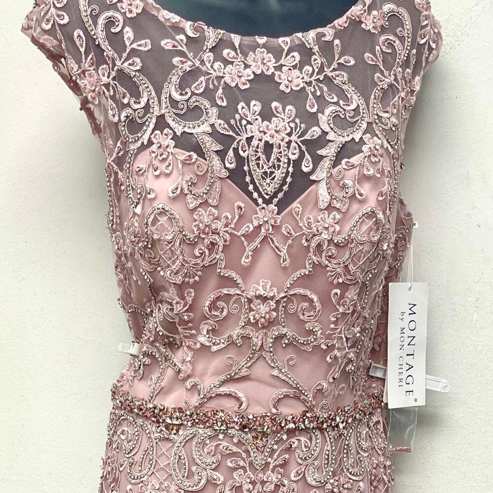 Montage by Mon Cheri, EmbrScoop Neck Formal Gown Size 10  NEW with Original Tags